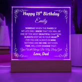 Happy 18th Birthday Gift, Custom Keepsake Décor, Inspirational Present for Daughter